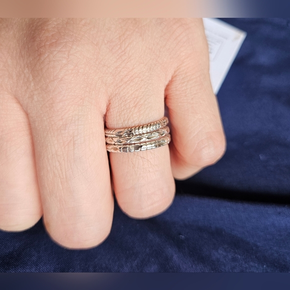 Vintage Sterling Silver Stacking Rings Set Of 3 Size 6 - Picture 9 of 9